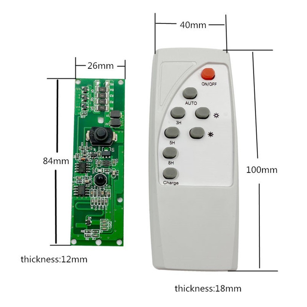 Wired and Wireless Compatible Solar Light Control Board with Motion Sensor