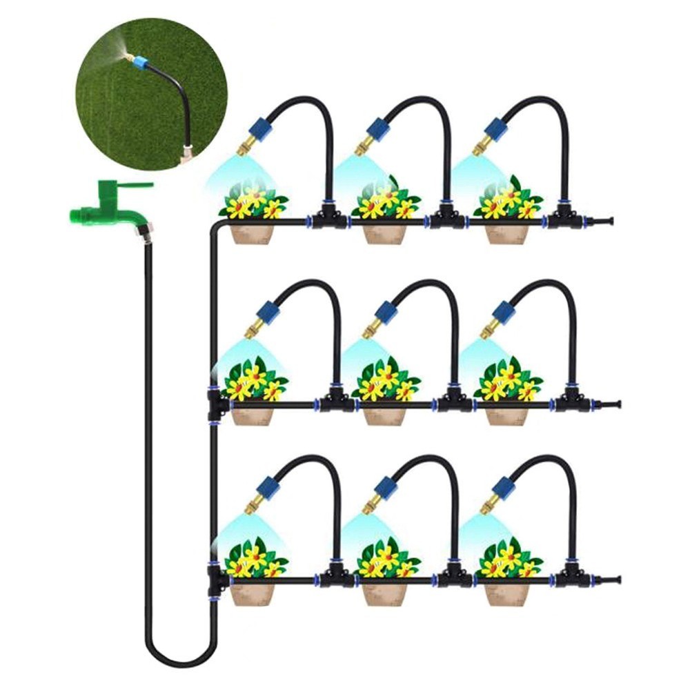 Irrigation System Copper Nozzle 1 Set??Adjustable 5M Size Automatic Spraying