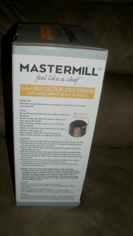 Spice Grinder Multi Section MASTERMILL NEW IN BOX