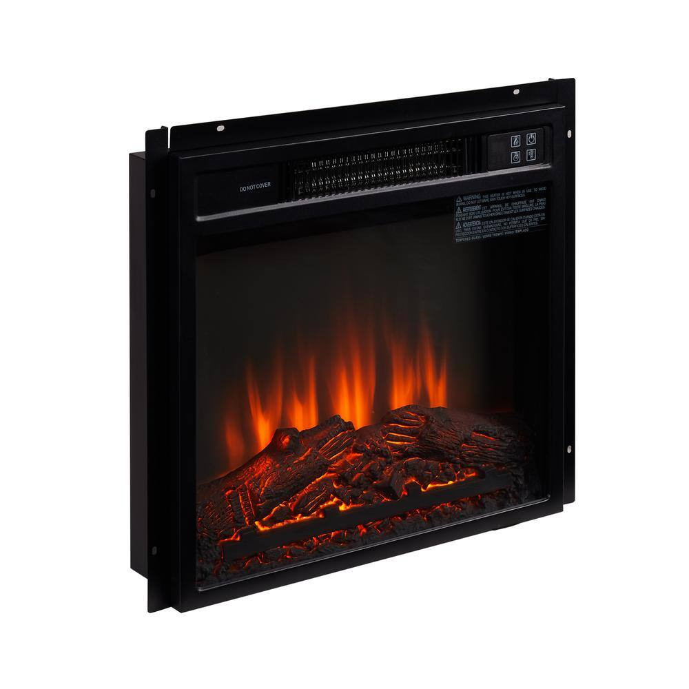 18 In. Electric Fireplace Insert in Black