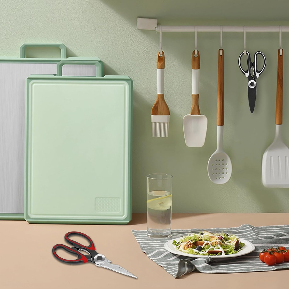 2-Pack Kitchen Scissors Heavy Duty, Premium Sharp Kitchen Shears for Food, Fish,