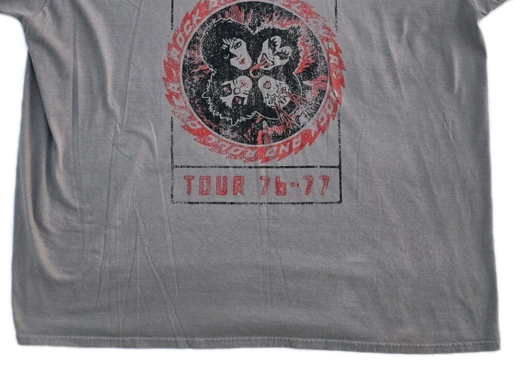 KISS Rock And Roll Over Tour 76-77 Graphic T-Shirt Port Authority Size 3XL