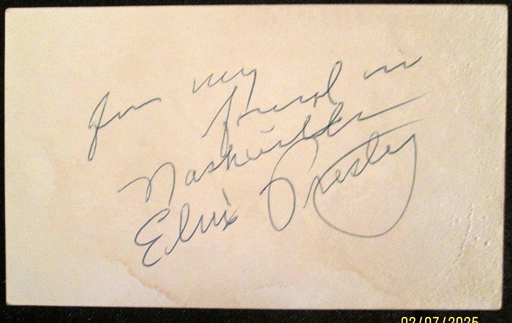 ELVIS PRESLEY : (ORIGINAL HAND SIGN AUTOGRAPH & PHOTO) CLASSIC