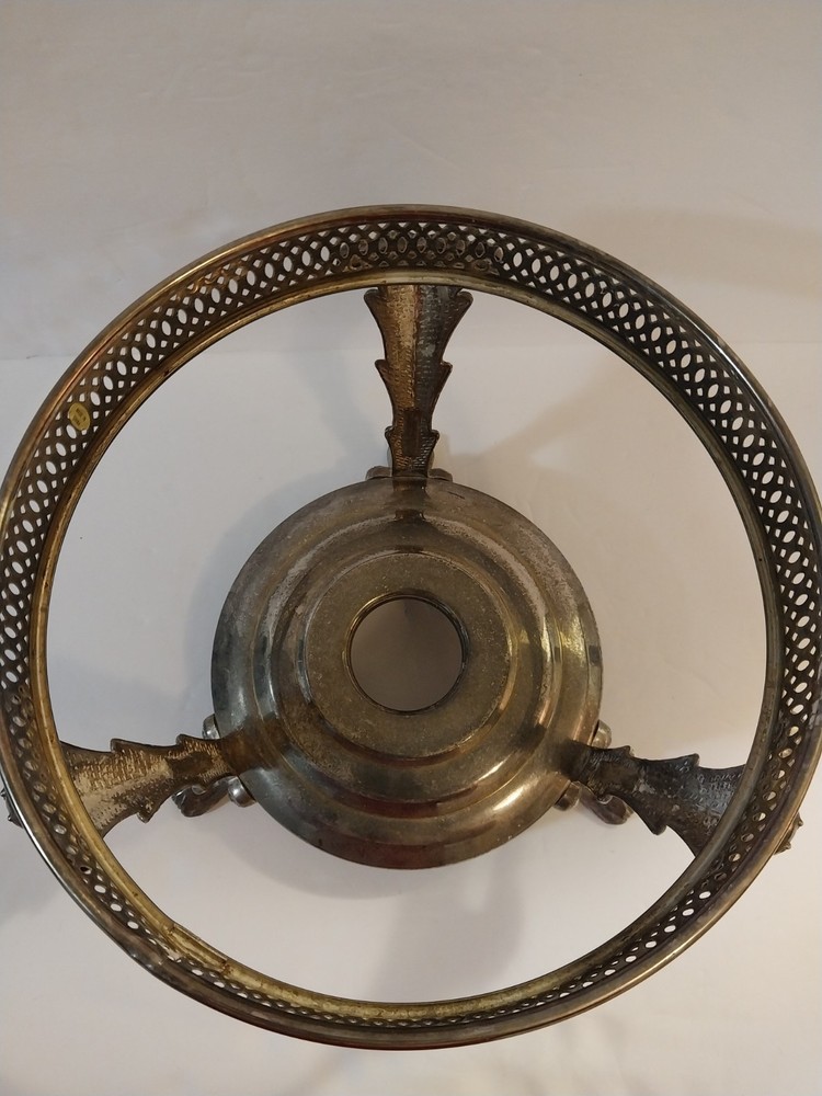Vintage Silverplated Round Chafin Dish Stand