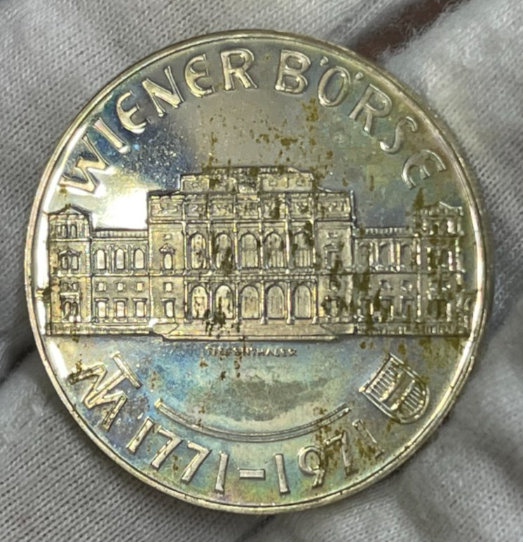 1971 Austria 25 Schilling Silver Coin Excellent Condition
