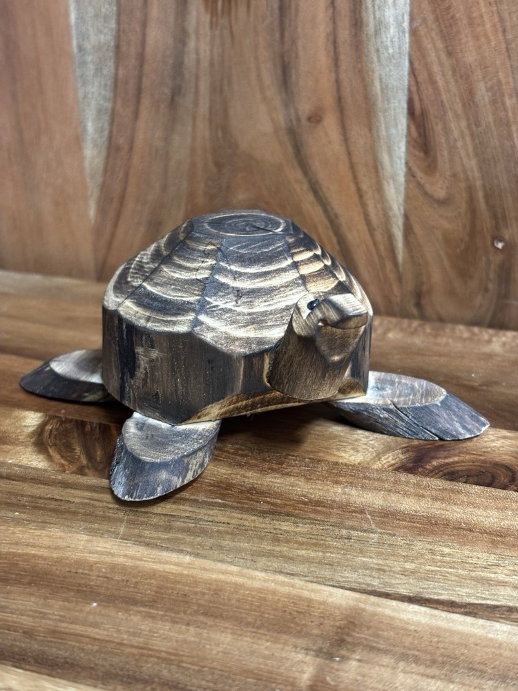 Handmade Wooden Turtle 4”