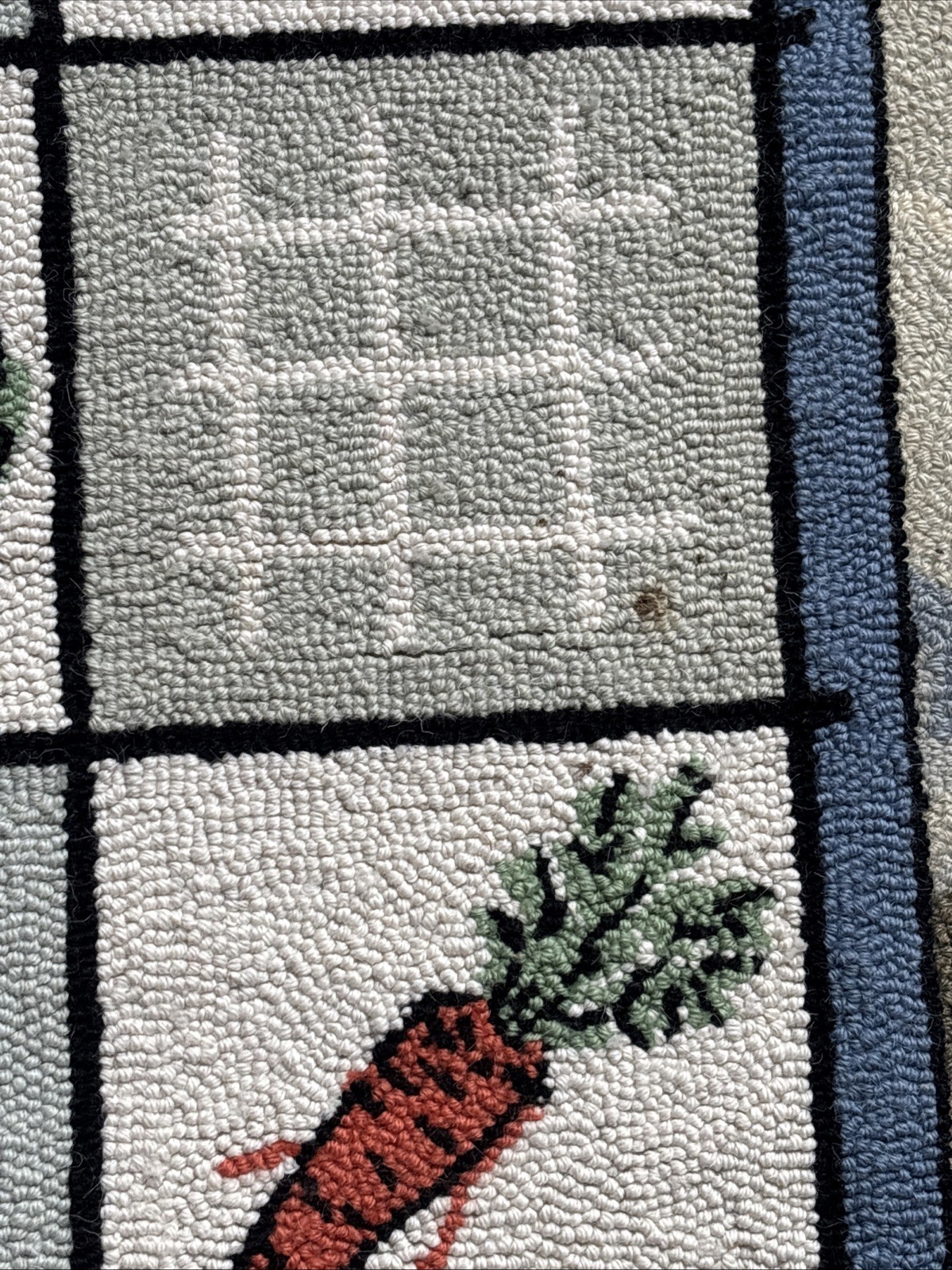 Claire Murray * Vegetables Garden RUNNER * 100% Wool Hand-made Rug 24x65