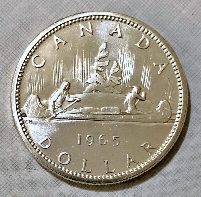 1965 Canada Silver Dollar BU/Prooflike