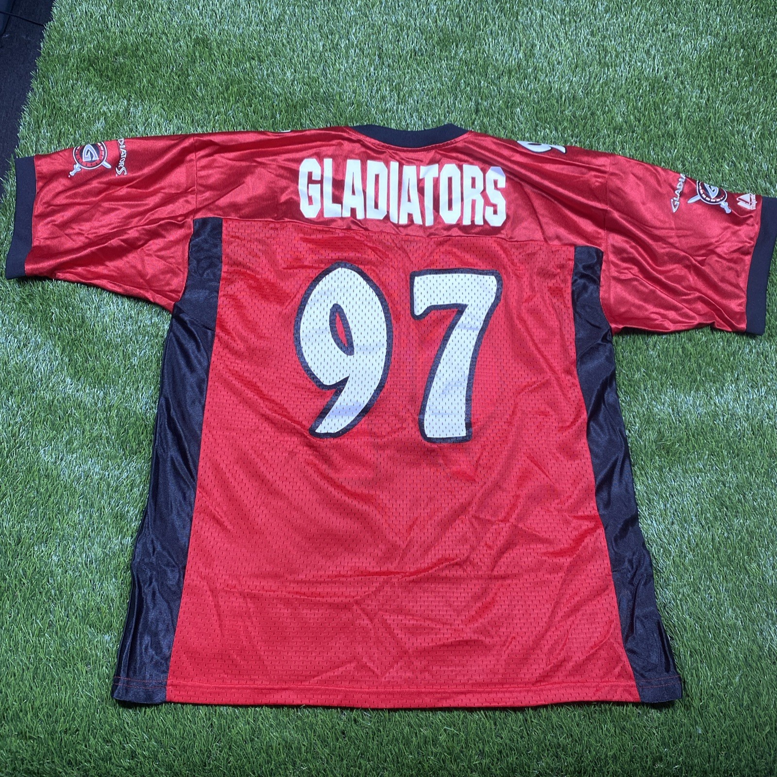 Las Vegas Gladiators Arena Football Jersey Mens Large Red #97 Majestic