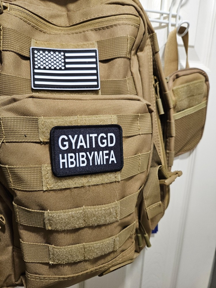 GYAITGDHBIBYMFA 2"x3" hook & loop funny patch