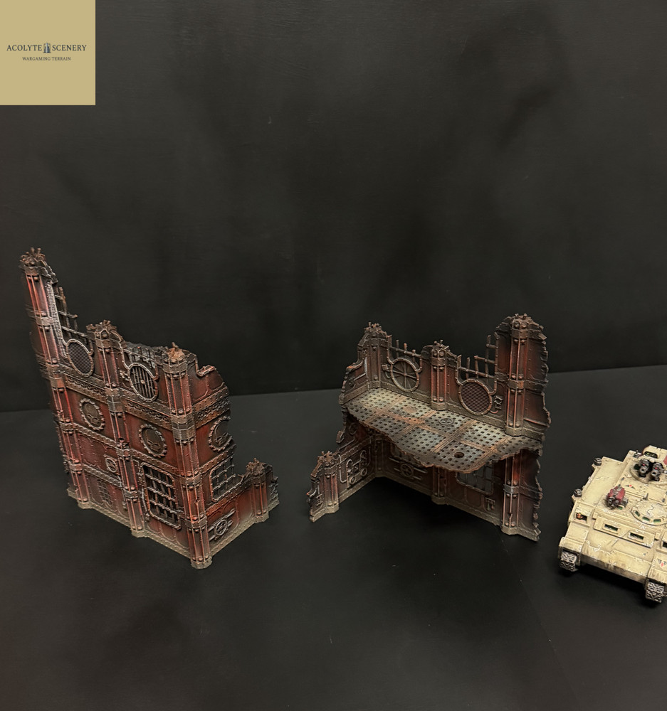 Grimdark Terrain 2 Ruin Bundle Easy-Build compatible with Warhammer 40k