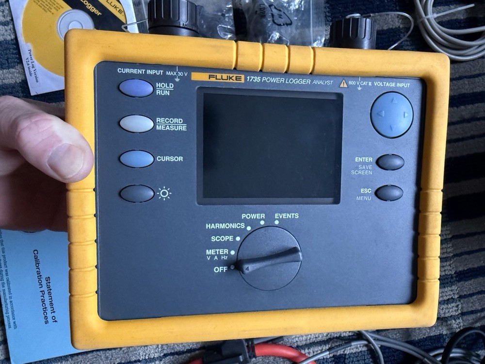 Fluke 1735 Three-Phase Power Logger w/ All Accessories