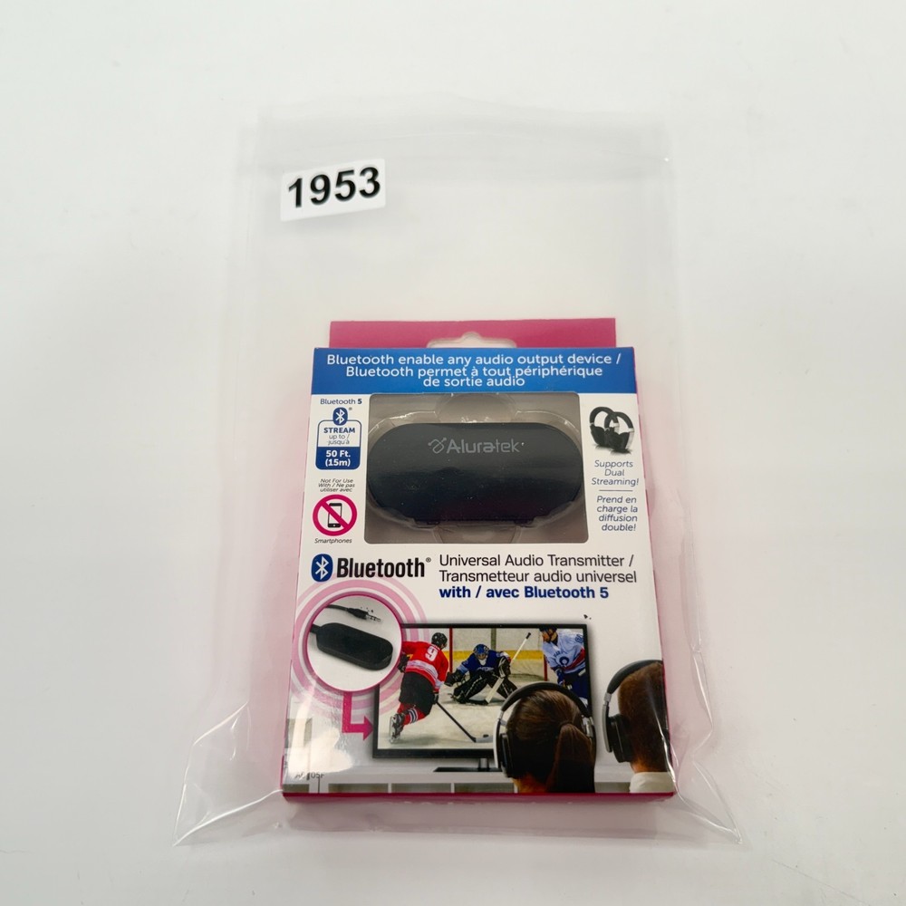 Aluratek Universal Audio Transmitter Instant Bluetooth ABT05F New in Box