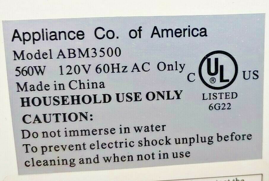 Electronic Touch Control Panel for Welbilt Bread Machine Model ABM3500