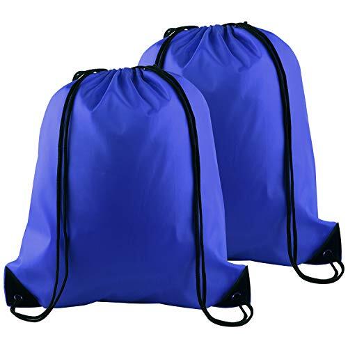2 Pcs Drawstring Backpack Bags Sports Cinch Sack String Backpack Storage Blue