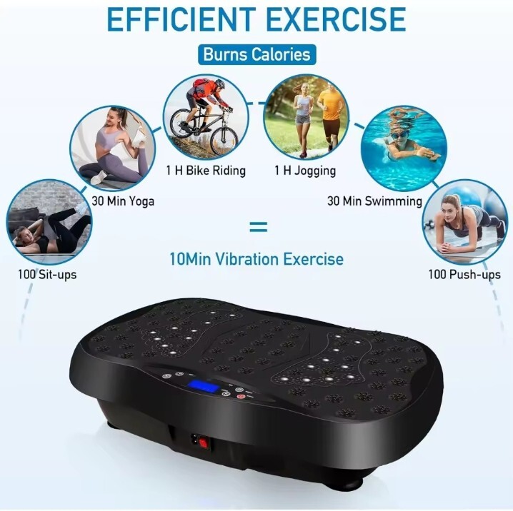 Vibration Plate Exercise Machine with Remote Control, Vibration Platform, Who...