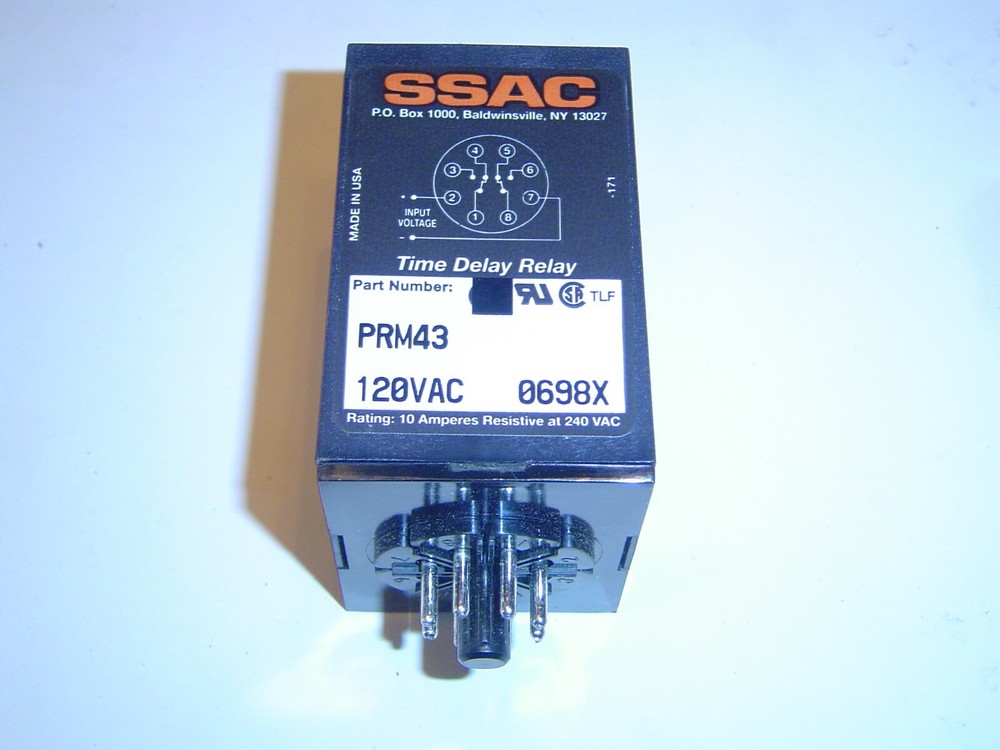SSAC Time Delay Relay, PRM43, Solid State, Brand New, 2 Available
