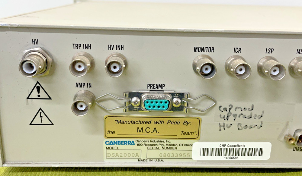 Canberra DSA-2000A Digital Spectrum Analyzer – Multichannel Gamma Spectroscopy