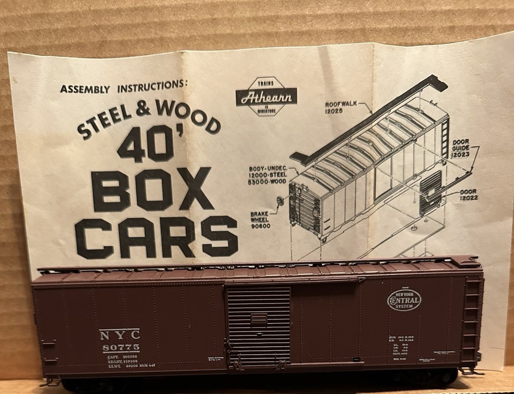 Athearn 40’ Box Car NEW YORK CENTRAL SYSTEM PLEASE READ DESCRIPTION.