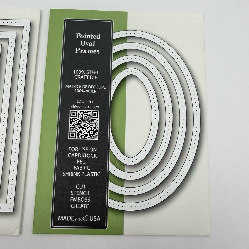 Memory Box Dies Pointed Frames Rectangle Oval LOT of 2 SETS