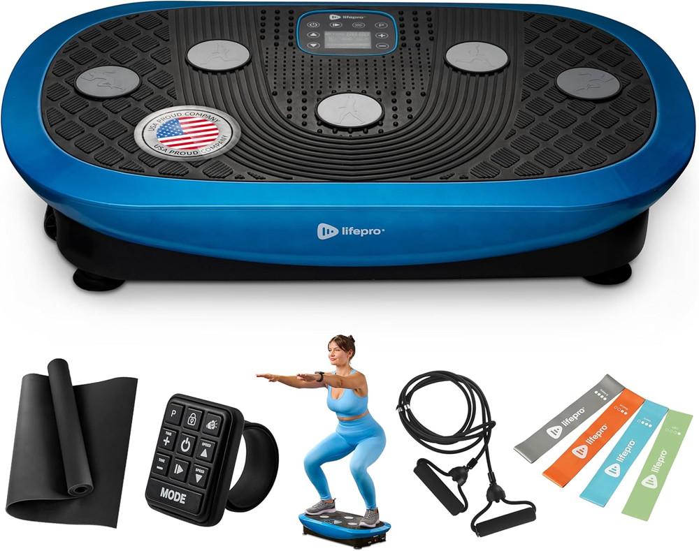 Rumblex plus 4D Vibration Plate Exercise Machine - Triple Motor Oscillation, Lin