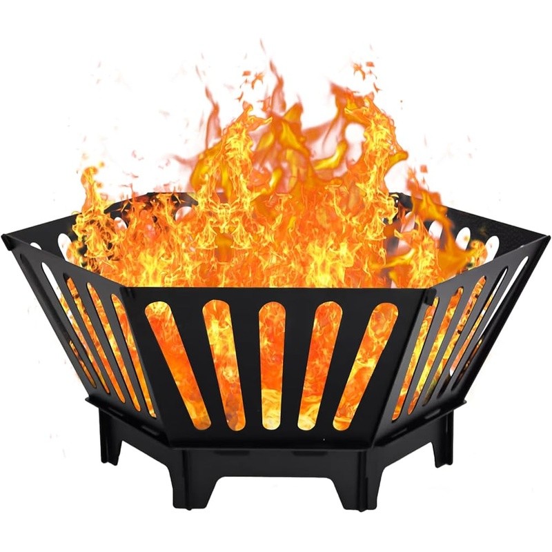 Portable Foldable Fire Pit Outdoor Bonfire Grill High-Temperature Durable Design