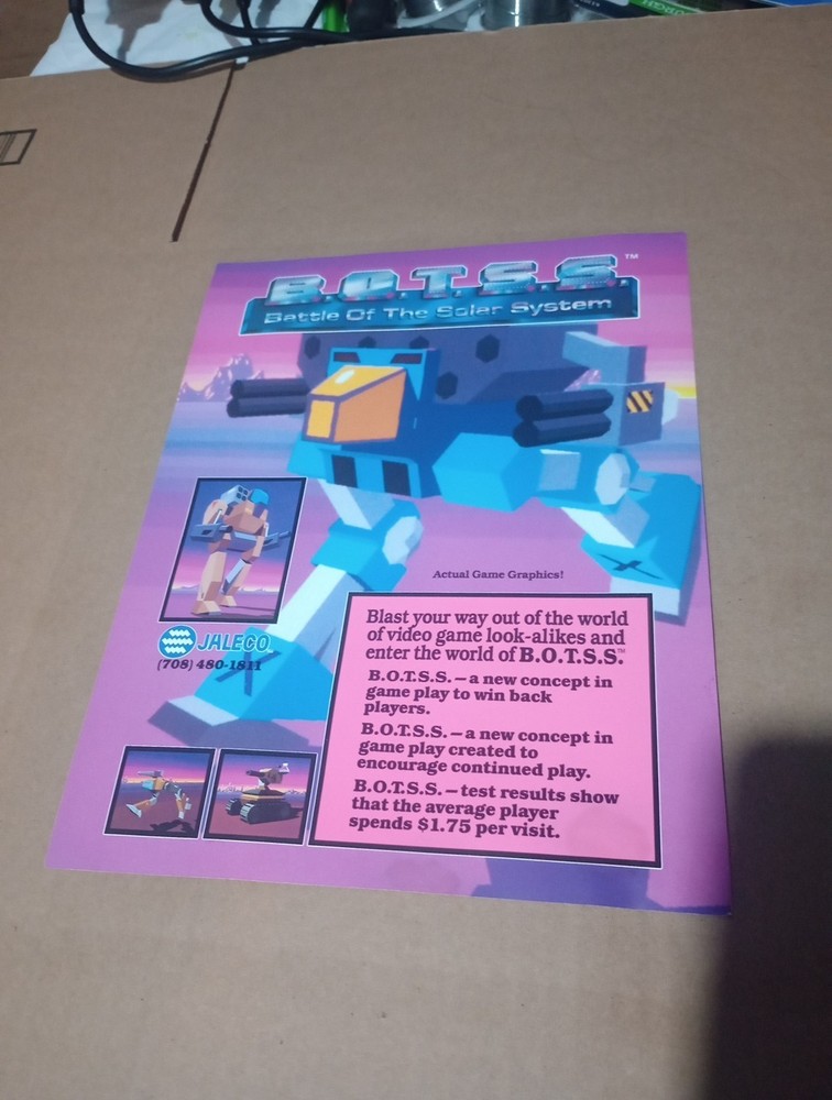 Jaleco Botss Original Game Sales Flyer