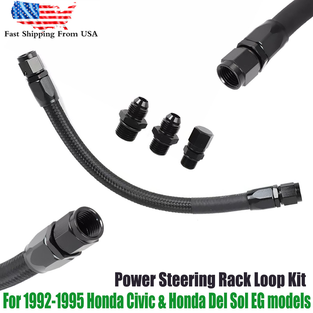 Power Steering Rack Loop Kit For 1996-2000 Honda Civic EK B16 B18 D16 Del Sol EG