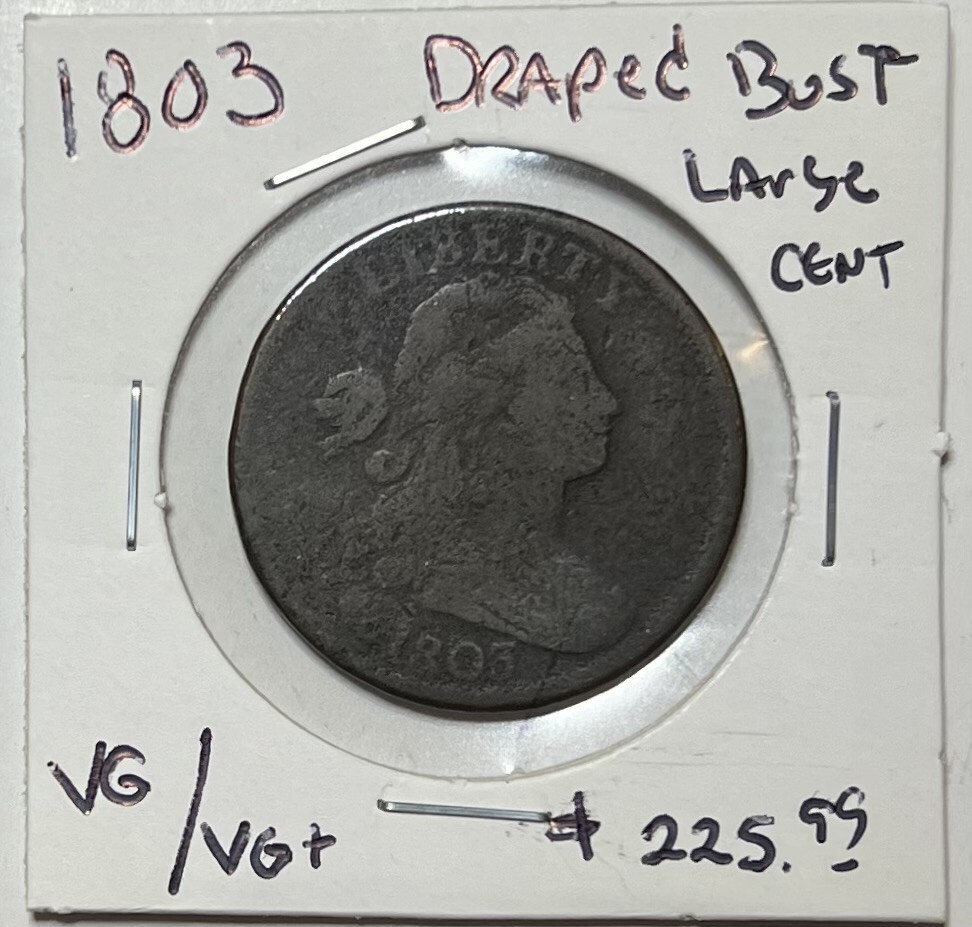 1803 Draped Bust Large Copper One Cent 1C Small Date & Large Fraction