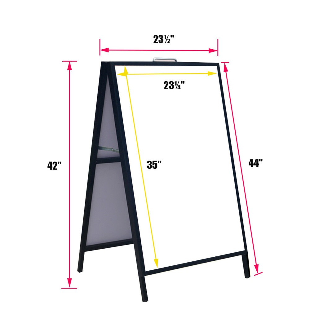 Heavy-Duty A-Frame Folding Sign Holder 23½" x 35½" Double-Sided Display