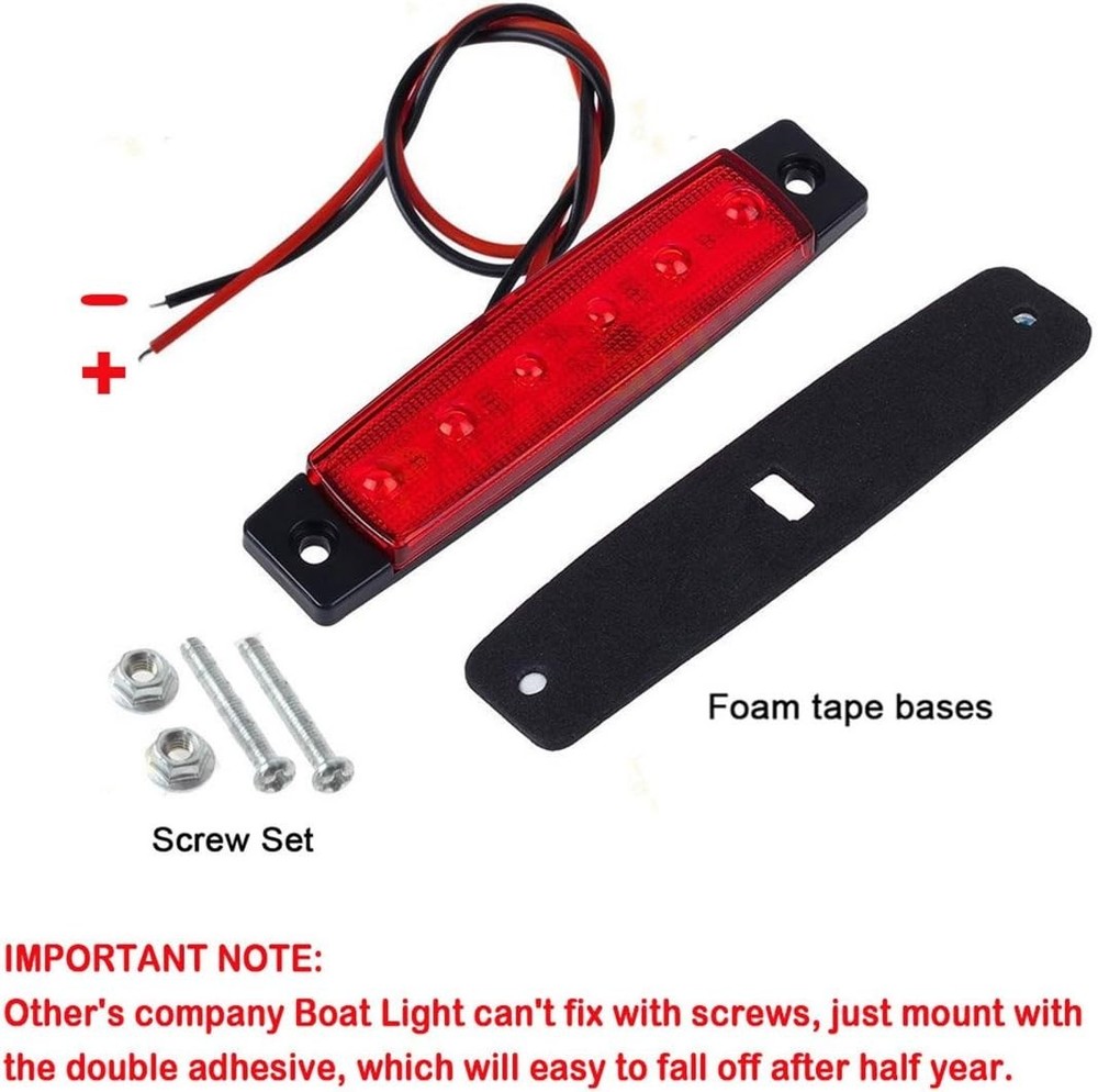 Professional LED Navigation Light Set for Kayaks & Boats - 12V Waterproof (2PC)