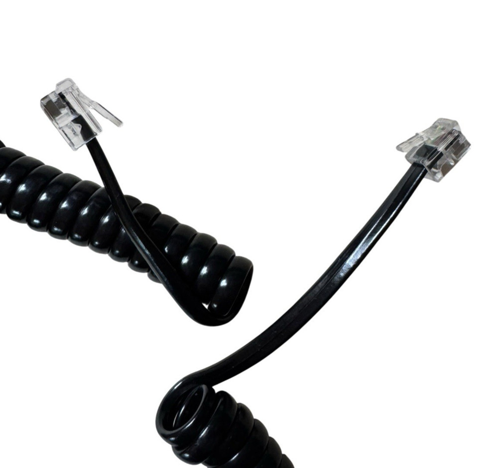 Cisco Handset Black Curly Cord 12 Ft Uncoiled/2 Ft Coiled - 5 Count