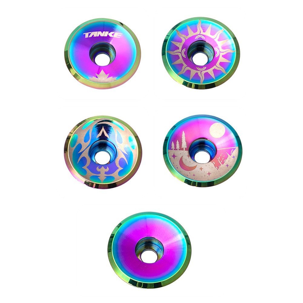 Multicolor Oil Slick Headset Stem Cap Refresh and Revitalize Your Bike