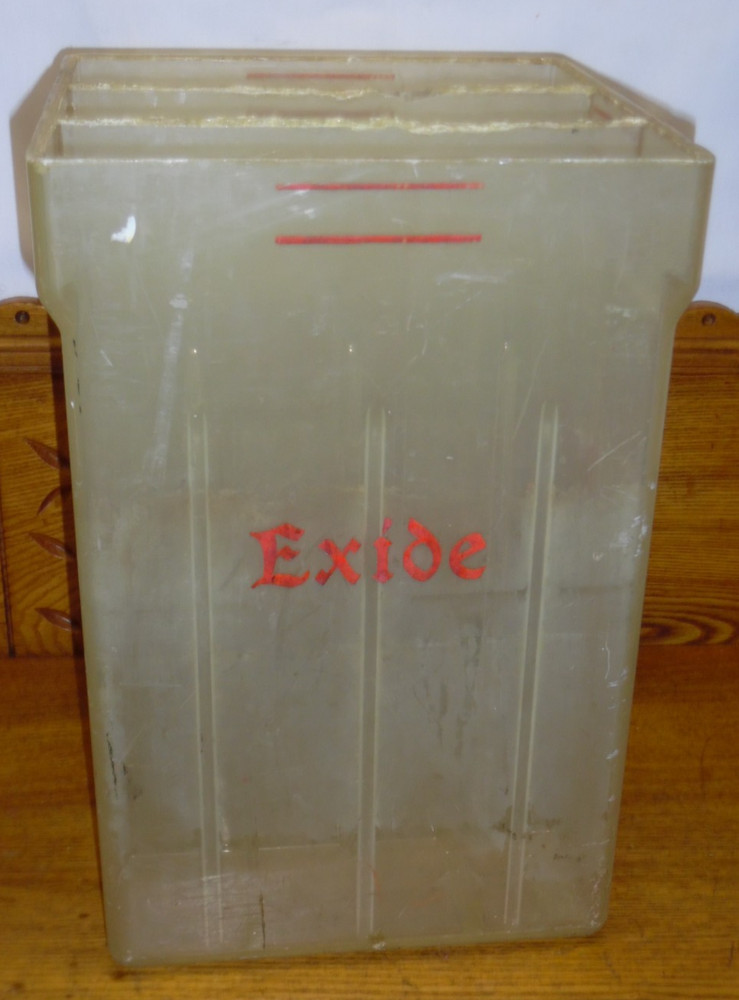 Vintage Plastic Exide Battery Container