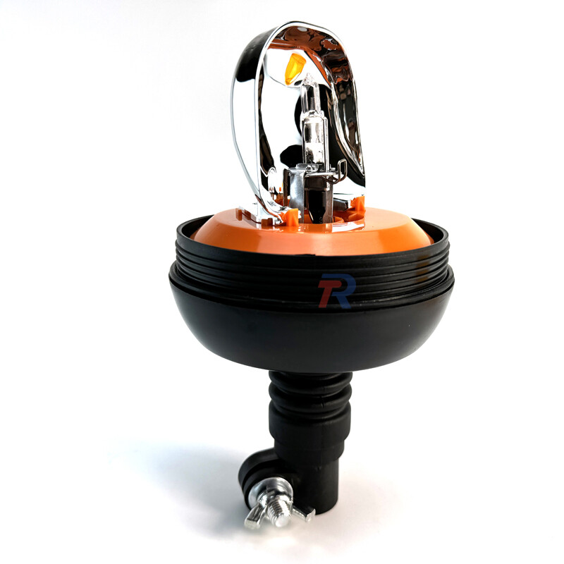 1x Rotating Flashing Beacon Flexible DIN Pole Mount Tractor Warning Light Lamp