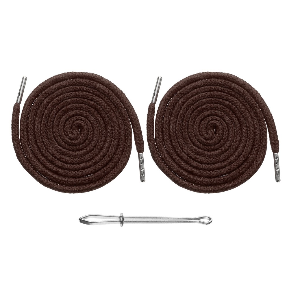 2pcs Drawstring Cords 51" Replacement Drawstring with Threader, Coffee