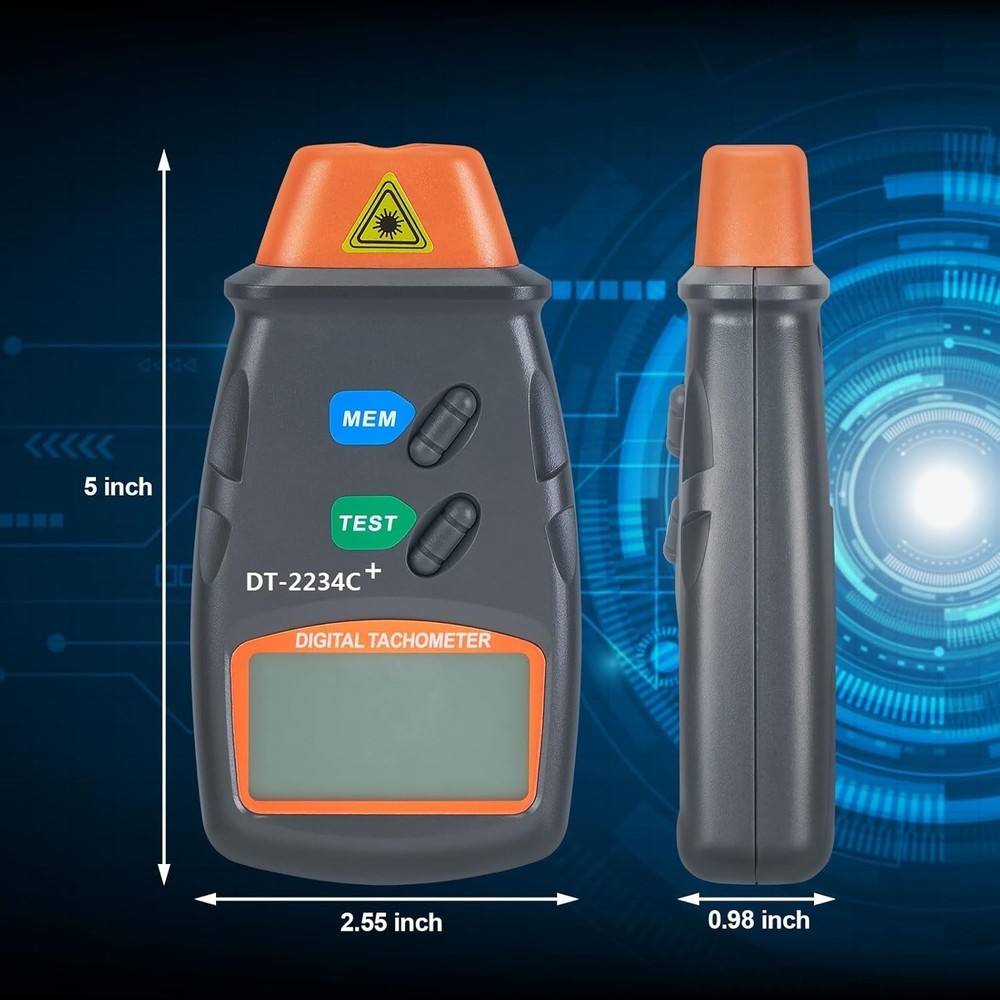 Professional Non-Contact Photo Tachometer Tool