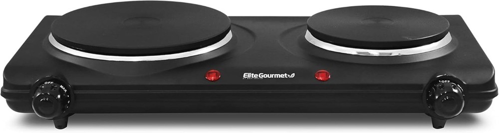 Versatile 2-Burner Electric Hot Plate - Compact and Portable Cooking Solution