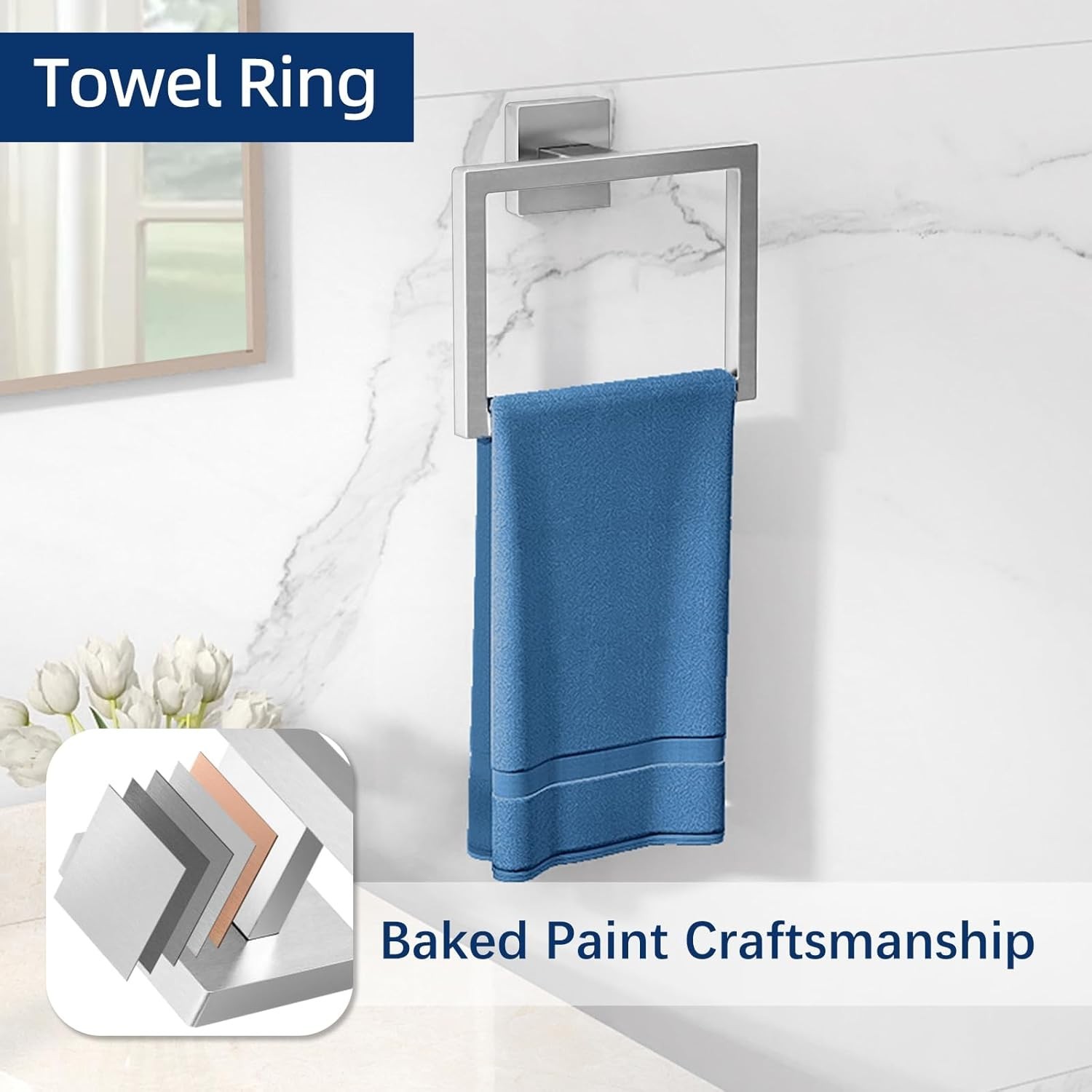 Bathroom Hardware Accessories Set,Stainless Steel Bath Towel Bar Set, Towel Rack