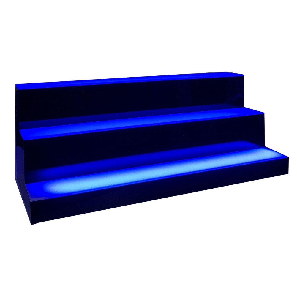 LED Lighted Liquor Bottle Display Shelf 3 Tiers Bar Shelves for Liquor Bottles
