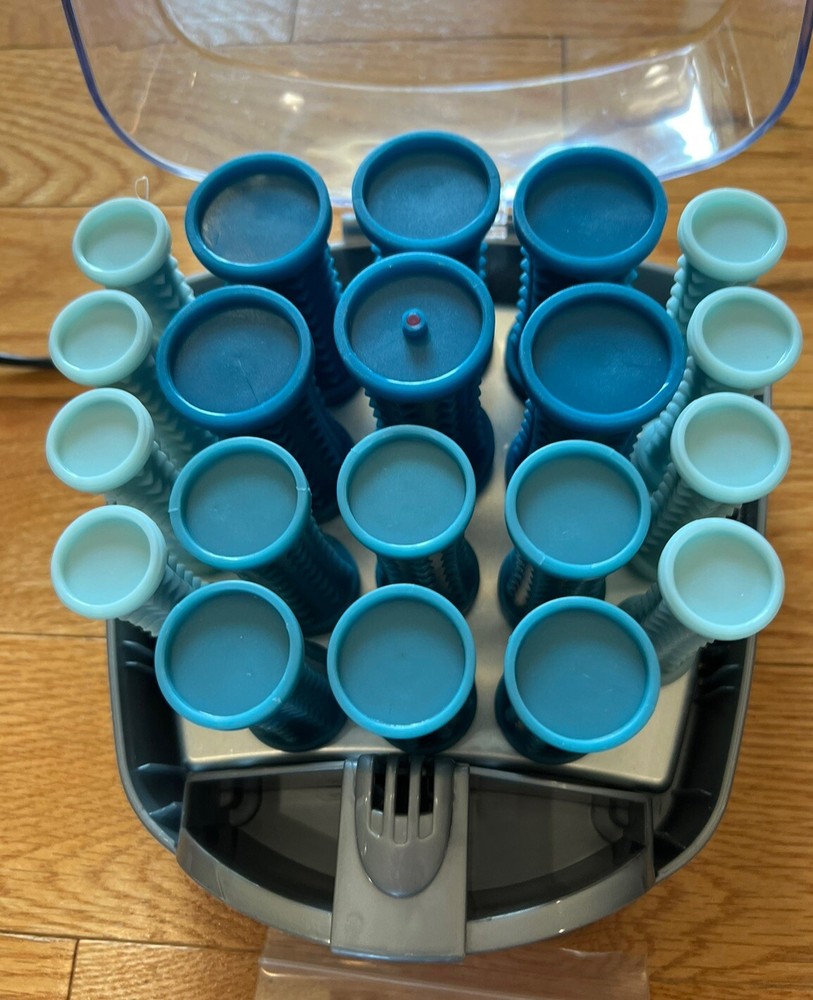 Conair Big Style Small Case Compact 20 Multi-Sized Hot Rollers Blue