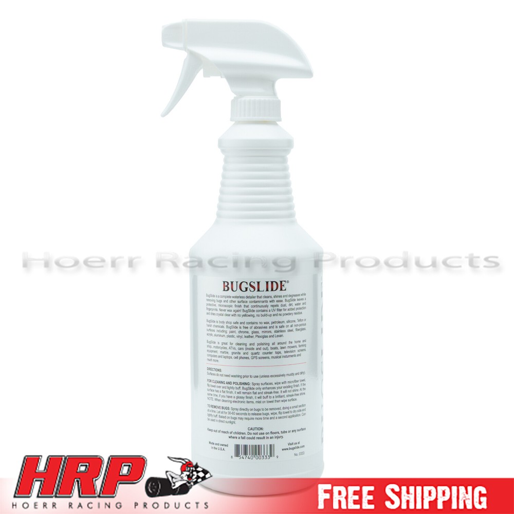BugSlide Cleaner Polish and Bug Remover 32oz Spray Bottle