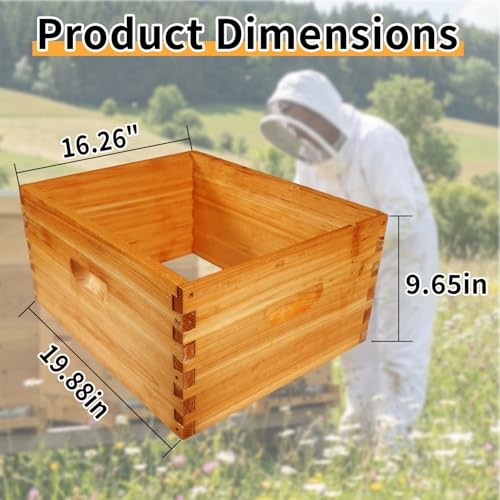 2 Pack Beehive Deep Brood Box 10 Frame Langstroth Deep Brood Bee Hive Box