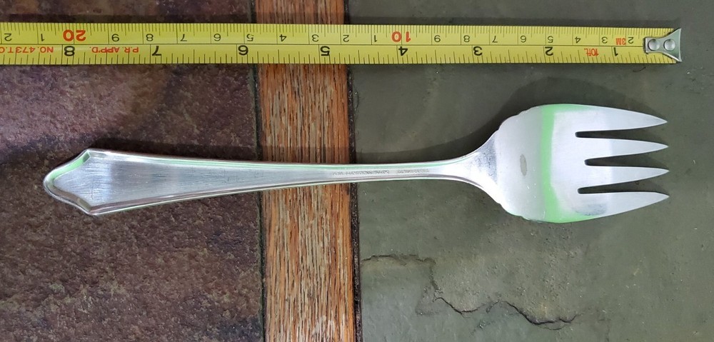 👌ONEIDA c1923 DUCHESS PATTERN SILVERPLATED MEAT 🥩 SERVING FORK