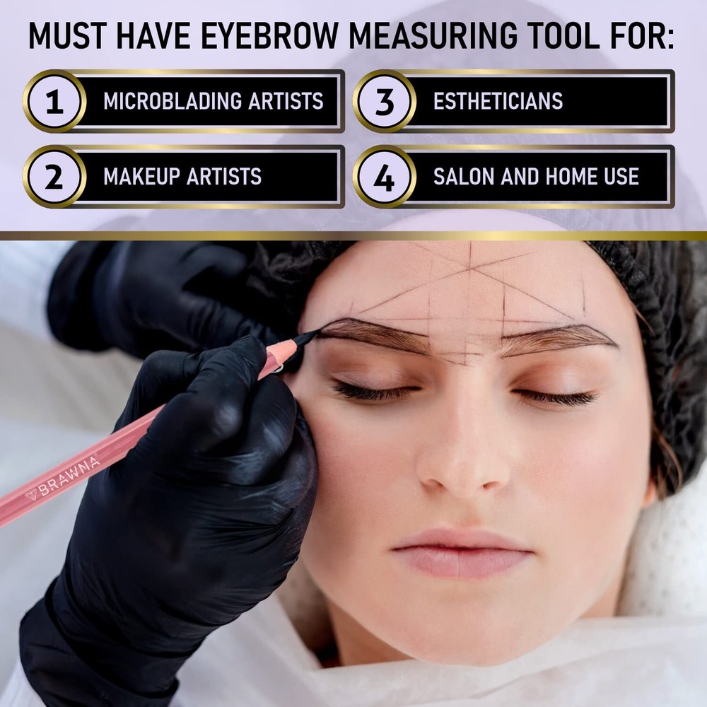 BRAWNA Pre Inked Mapping String for Microblading & Microshading 4 pack