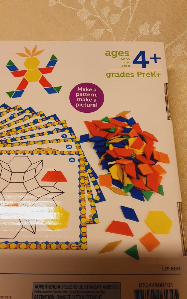 Learning Resources Pattern Block Shape Preschool Autism Activity Set Plastic