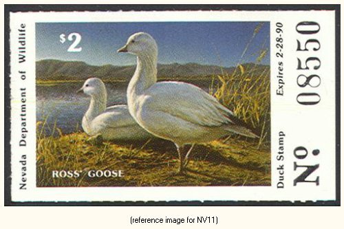 D2K Nevada Duck Stamp 1989 $2.00 Coll