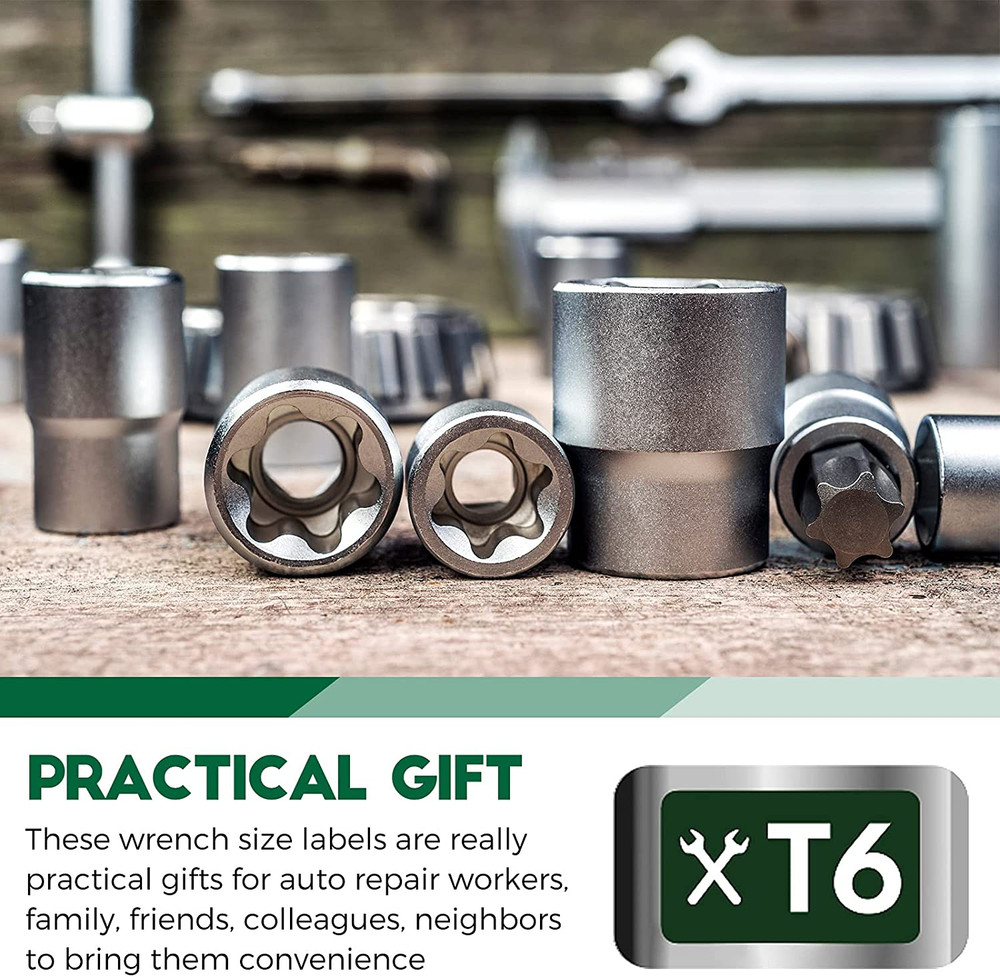 180 Pcs Tool Box Labels Stickers and Decals Wrench Size Chrome Socket Labels Foi