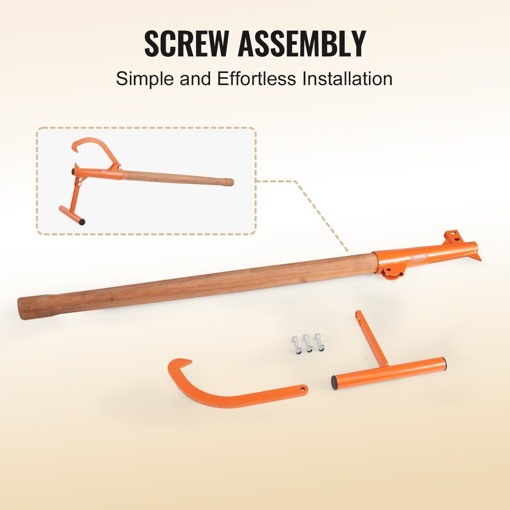 46.5in Timber Jack: Adjustable Cant Hook, Rust-Resistant, 15in Log Fit