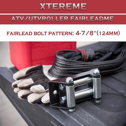 4-7/8" Winch Roller Fairlead for ATV/UTV Winches 4500 lbs or Less, Winch